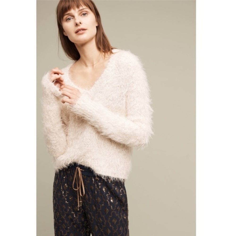 Anthropologie Boucle Snowfrost Sweater
